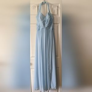 DONATED Bill Levkoff - Size 6 - Baby Blue Halter Bridesmaids or Prom Dress